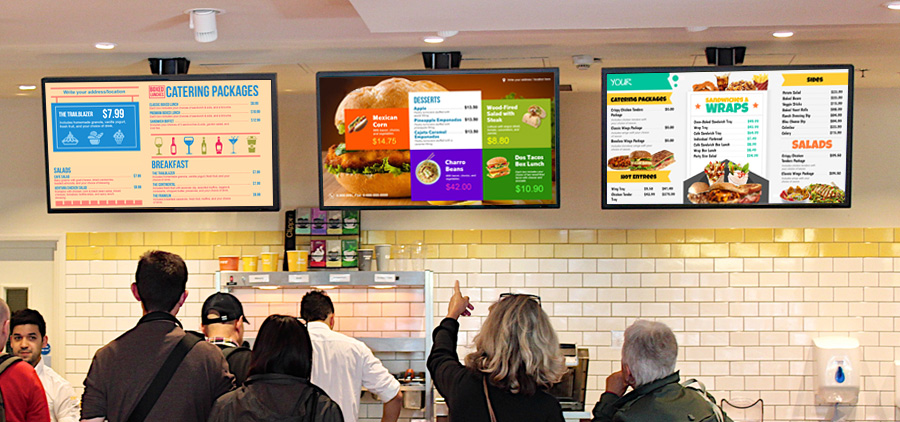 Digital menu boards templates from sign menu