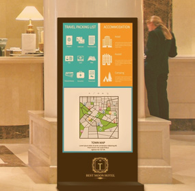 Digital menu boards for hospitality service