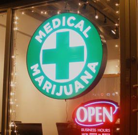 Digital menu boards for medical marijuana clinics