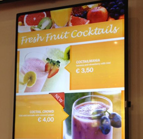 Digital menu boards for restaurants