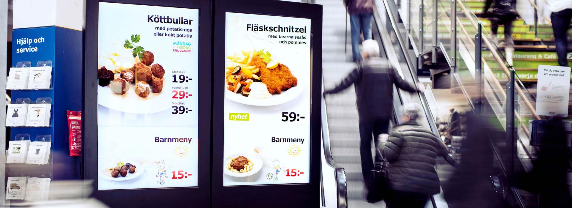 Digital menu board for outdoor stand