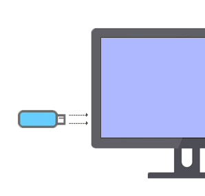 Use your menu board through a memory stick