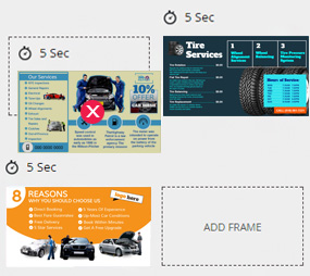 Rearrange your frames easily to your timeline