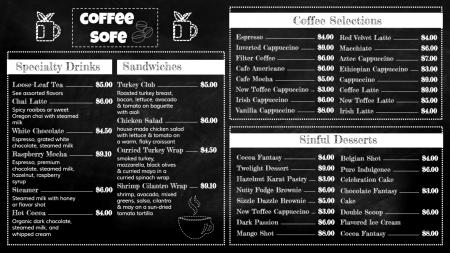 Template of a multi-cuisine Coffee Shop