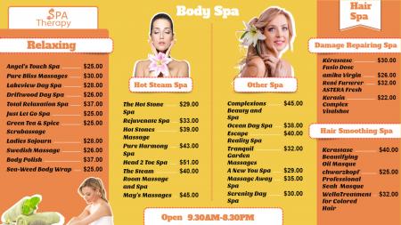 Template of a beauty salon