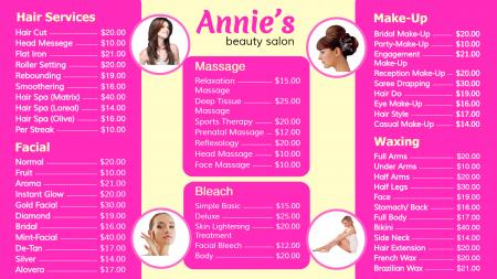 Template of a branded Beauty Parlour