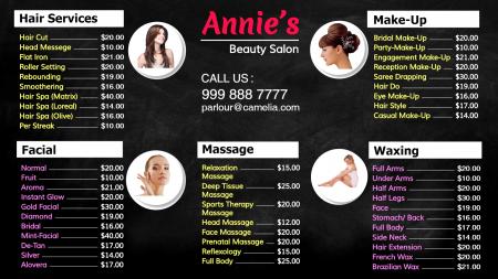 Template of a beauty Parlour