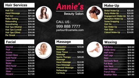 Template of a beauty Parlour