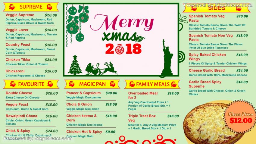 Merry Christmas offerings template of a restaurant
