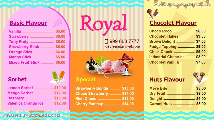 Ice-Cream Parlor signage design idea