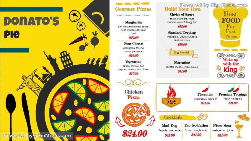 Pizza house signage template