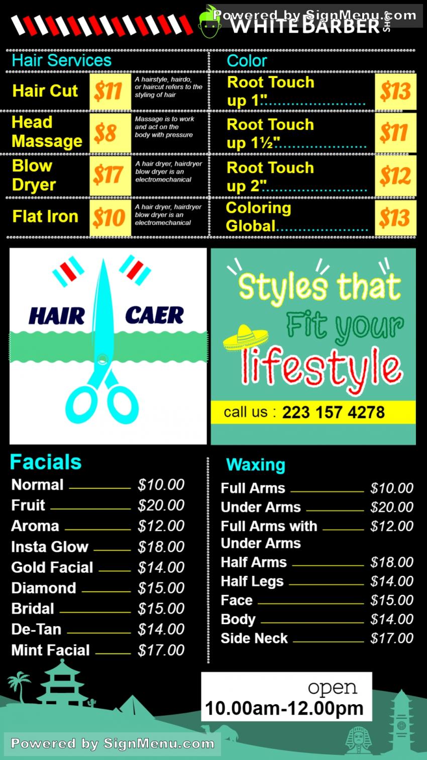 Hair Style for Beauty Parlour signage template