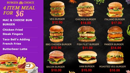 Template of a Burger Fast Food restaurant