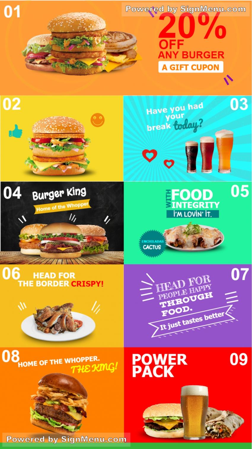 Template of a  Fast Food restaurant