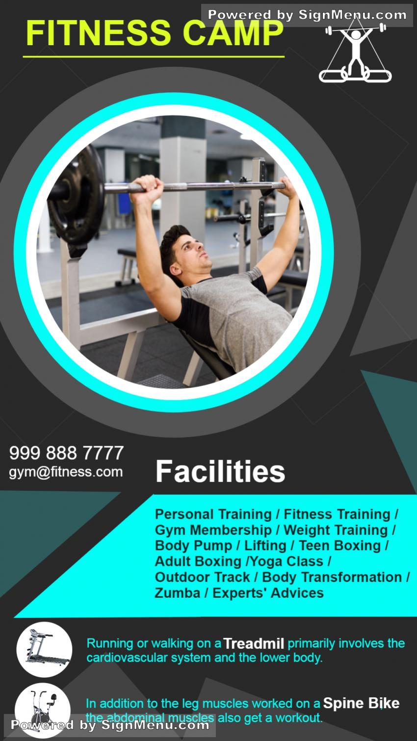 Template of a Gym Training Center