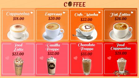 Template of a Coffee house with speciality offerings