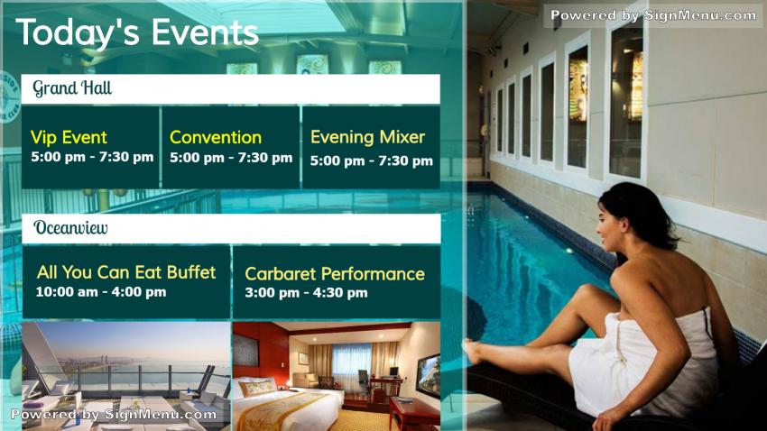 Event calendar signage design