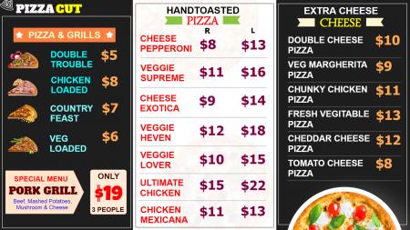 Pizza Menuboard Design Template