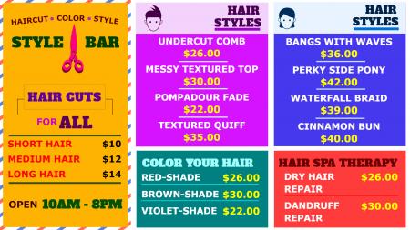 Signage Design for Hair Cut