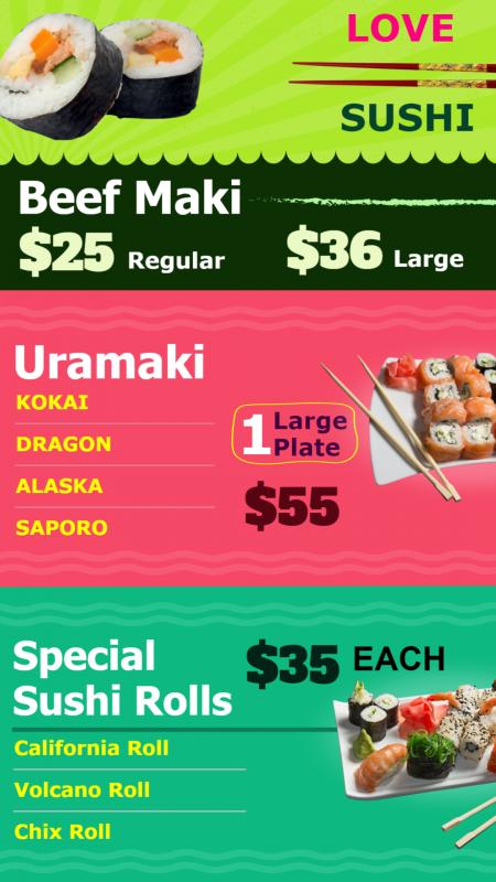 Digital Signage for Sushi