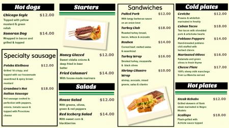 Catering Menu Board Design