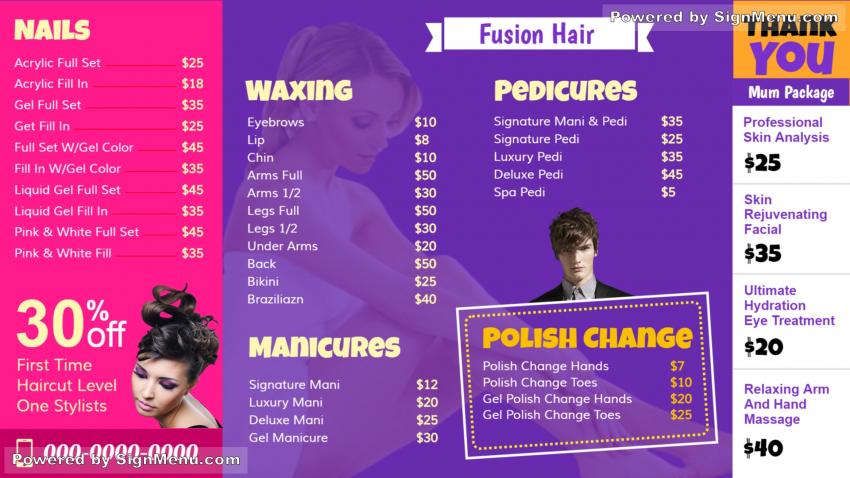 Beauty hair and care template