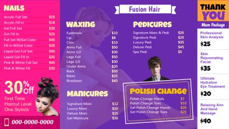 Beauty hair and care template