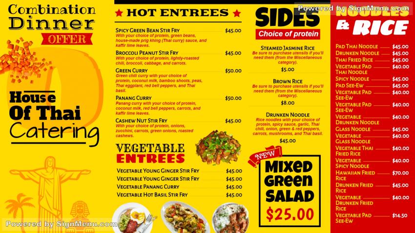 Bistro grill menu board template