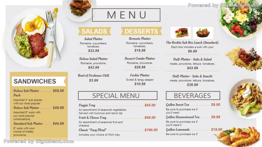 offer menu