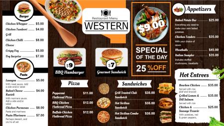 western menu board