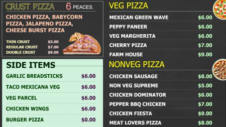 Pizza Sample Digital signage solution