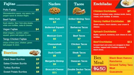 Mexican Food Menu Template