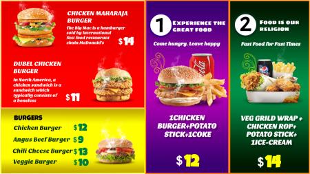 Burger Menu Board Design