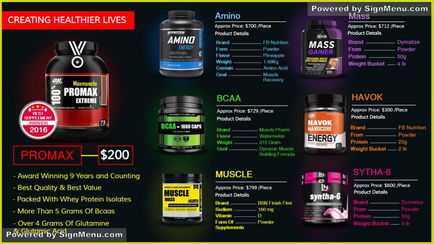 Gym Health Supplements