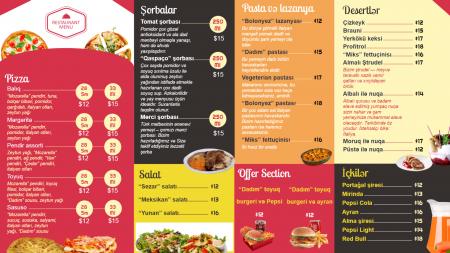 Fast Food Menu Russia