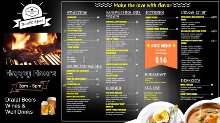 Tap Room Menu Design