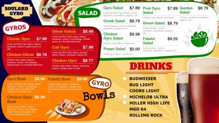 Gyro menu