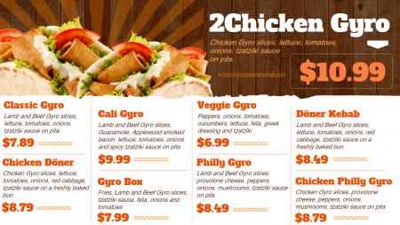 Gyro menu