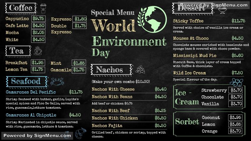 Environment day special menu