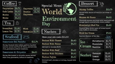 Environment day special menu