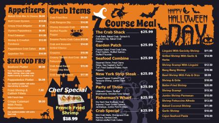 Halloween special menu