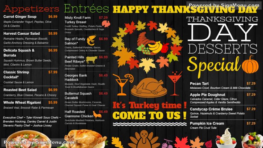 Happy thanksgiving day signage template