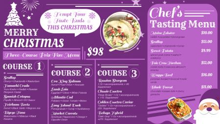 Merry Christmas menu design