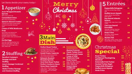 Merry Christmas menu design