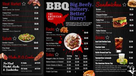 Black BBQ Menu