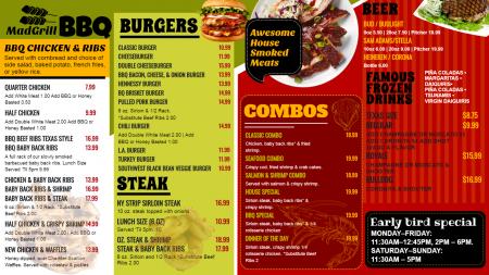 Multicolor BBQ Menu