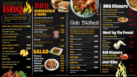 BBQ Menu