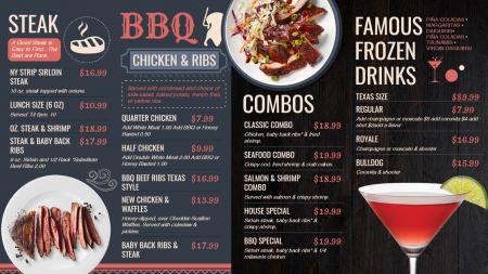 Black BBQ Menu