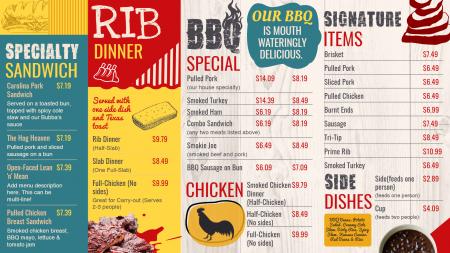 BBQ Menu