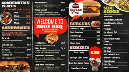 BBQ Signage Menu